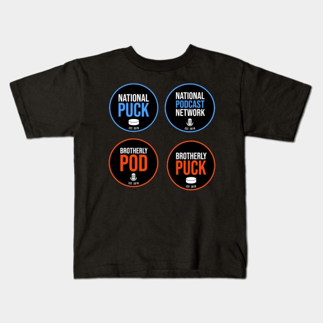 4 Brands Kids T-Shirt by BrotherlyPuck1